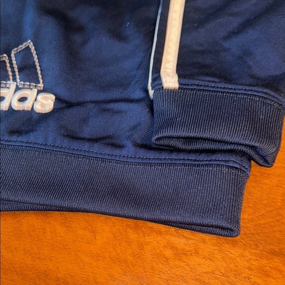 Baby Adidas Blue and White Sweatshirt with Classic Stripes - Picture 7 of 8